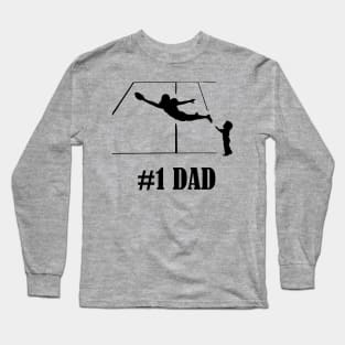 #1 Football Dad Long Sleeve T-Shirt